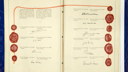 Firmas del texto original del Convenio